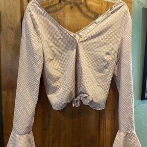 Polkadot, long sleeve crop
